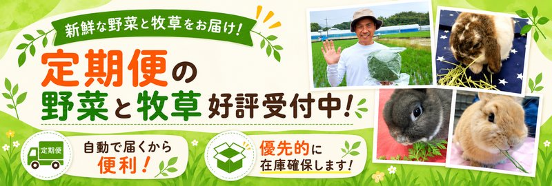 定期便の野菜と牧草好評受付中